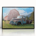 Large abstract wall art featuring colorful geometric shapes on a black acrylic framed print.