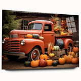Side view of colorful trucks in abstract style on acrylic glass, ideal for bedroom or dining room art.