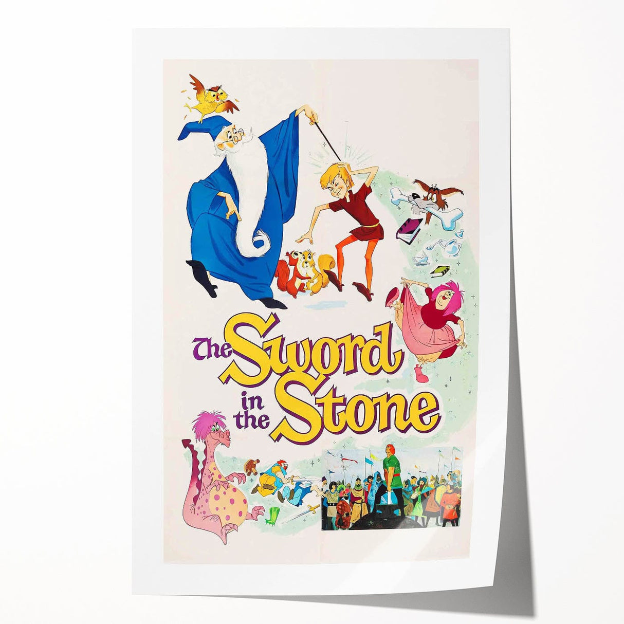 Classic 60s Movie Print - The Sword in the Stone Vintage Poster