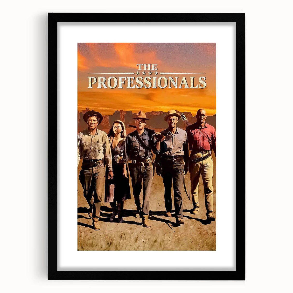1960s Movie Posters The Professionals Classic Western Vintage Print