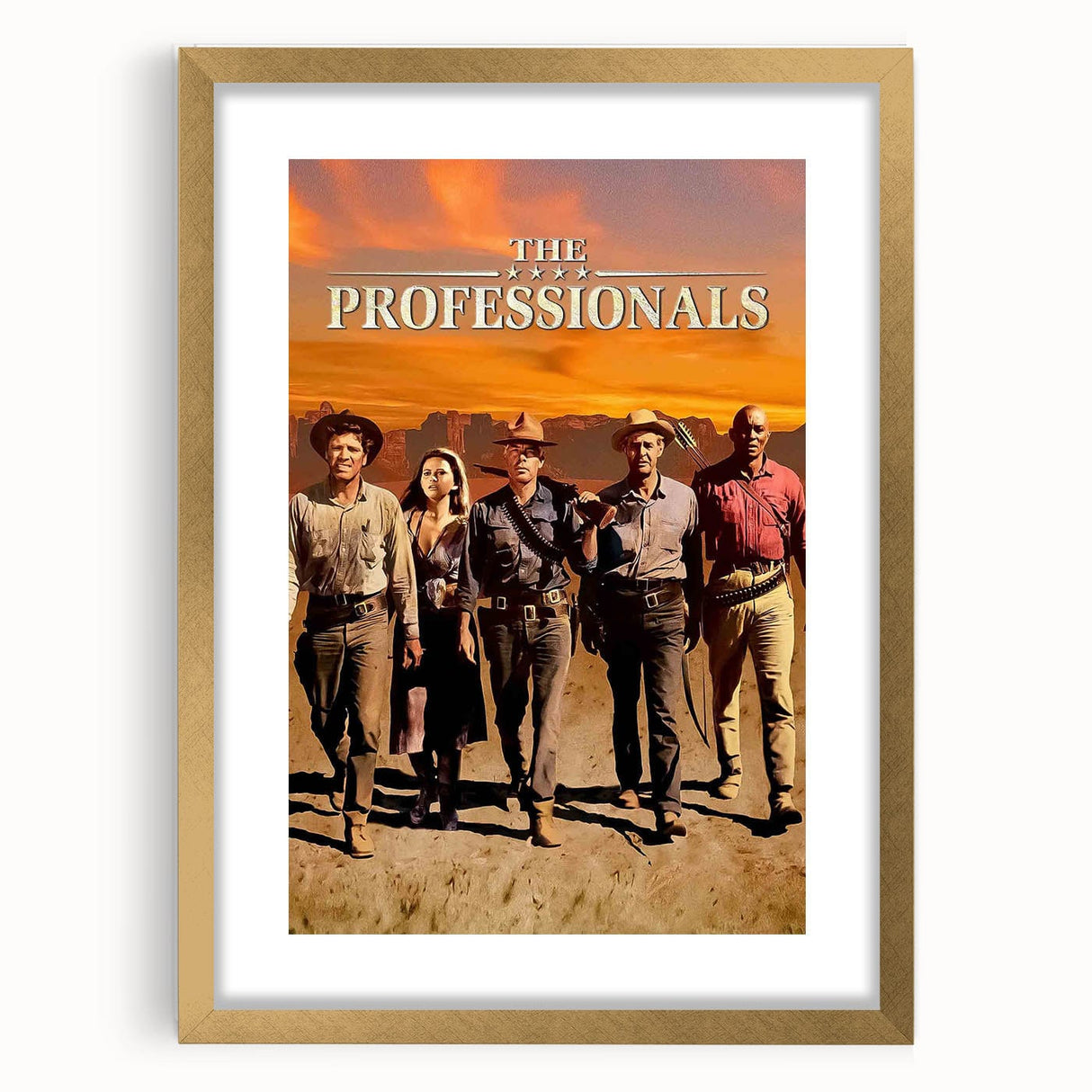 1960s Movie Posters The Professionals Classic Western Vintage Print