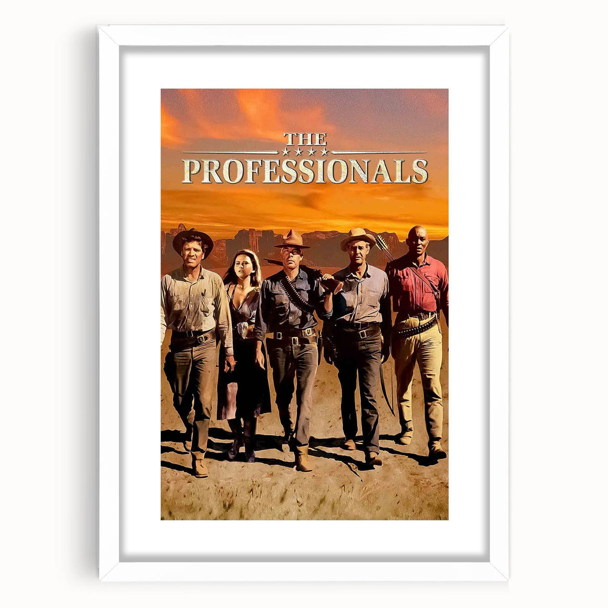 1960s Movie Posters The Professionals Classic Western Vintage Print