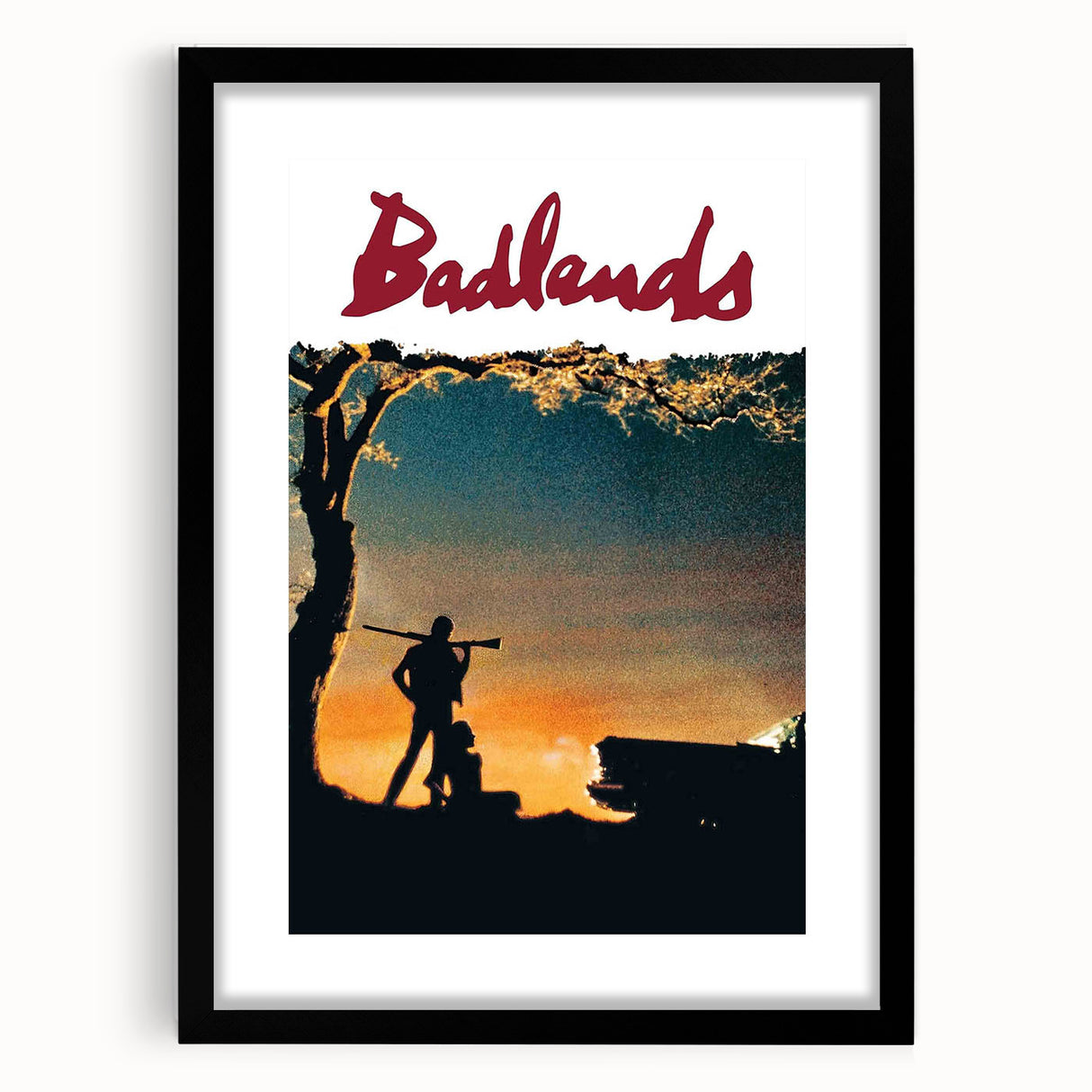 1970s Vintage Movie Poster Badlands Classic Crime Film Art