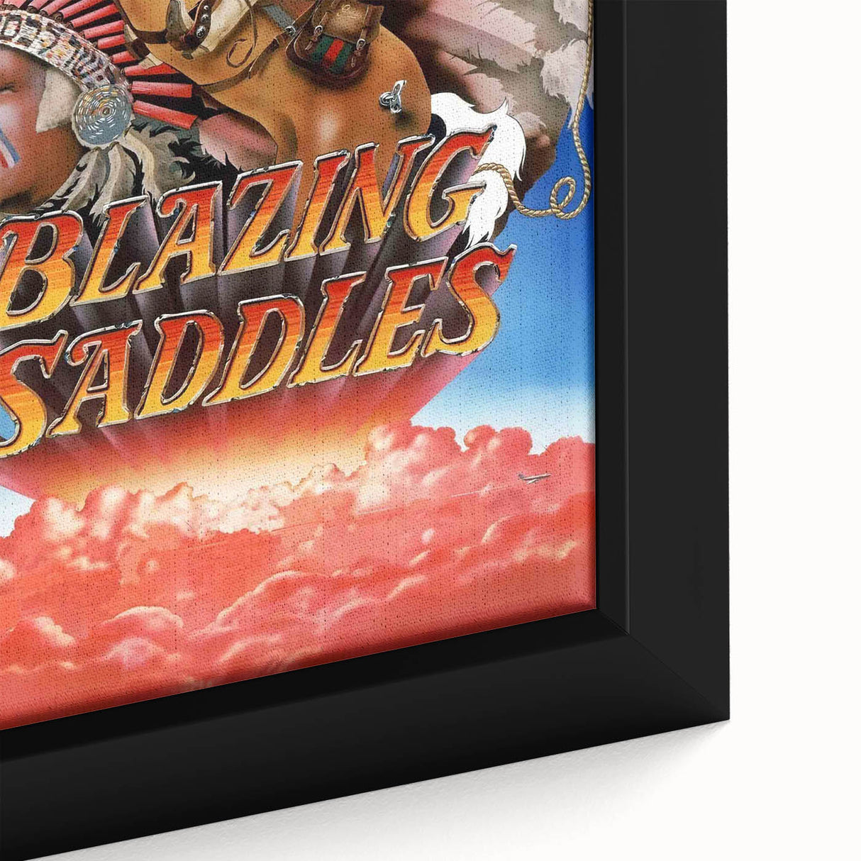 Blazing Saddles 1970s Vintage Movie Poster Classic 70s Film Art