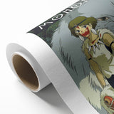 1990s Vintage Movie Poster – Classic 90s Film Art of Princess Mononoke