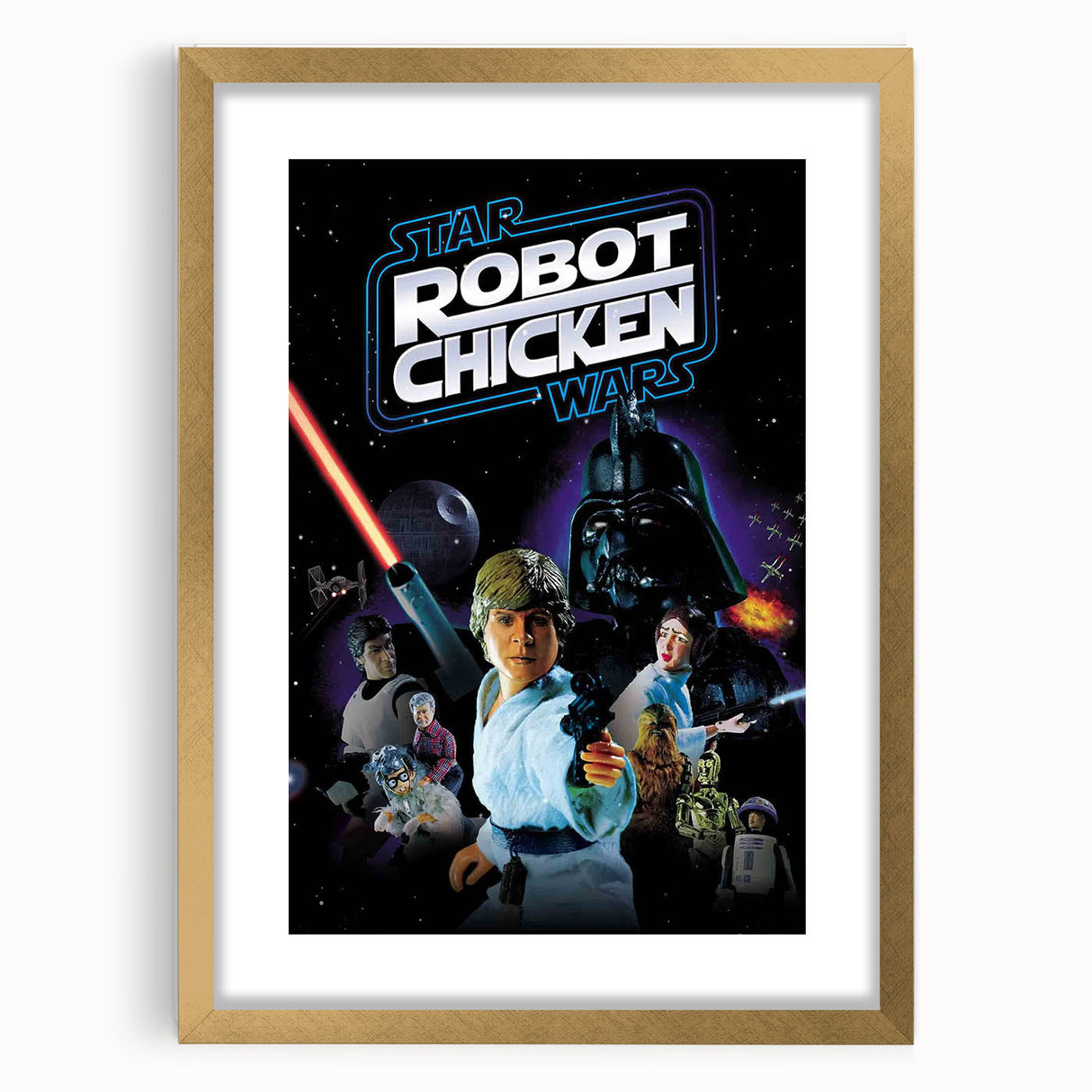 Classic 2000s Film Art - Robot Chicken Star Wars Poster