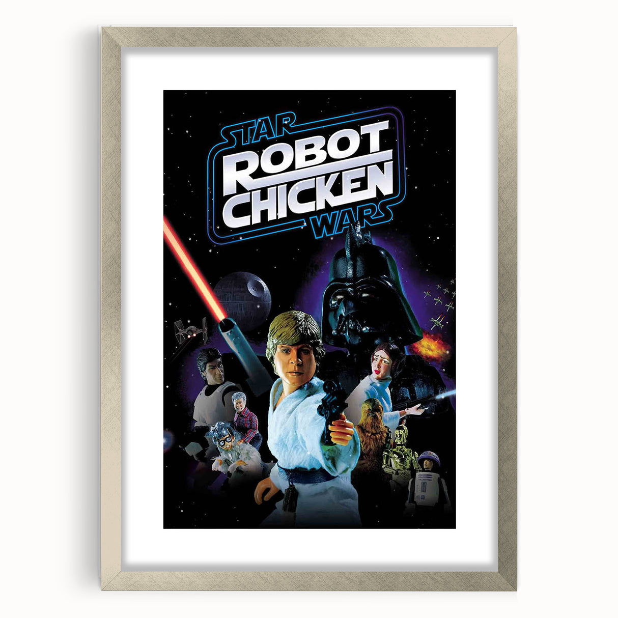 Classic 2000s Film Art - Robot Chicken Star Wars Poster