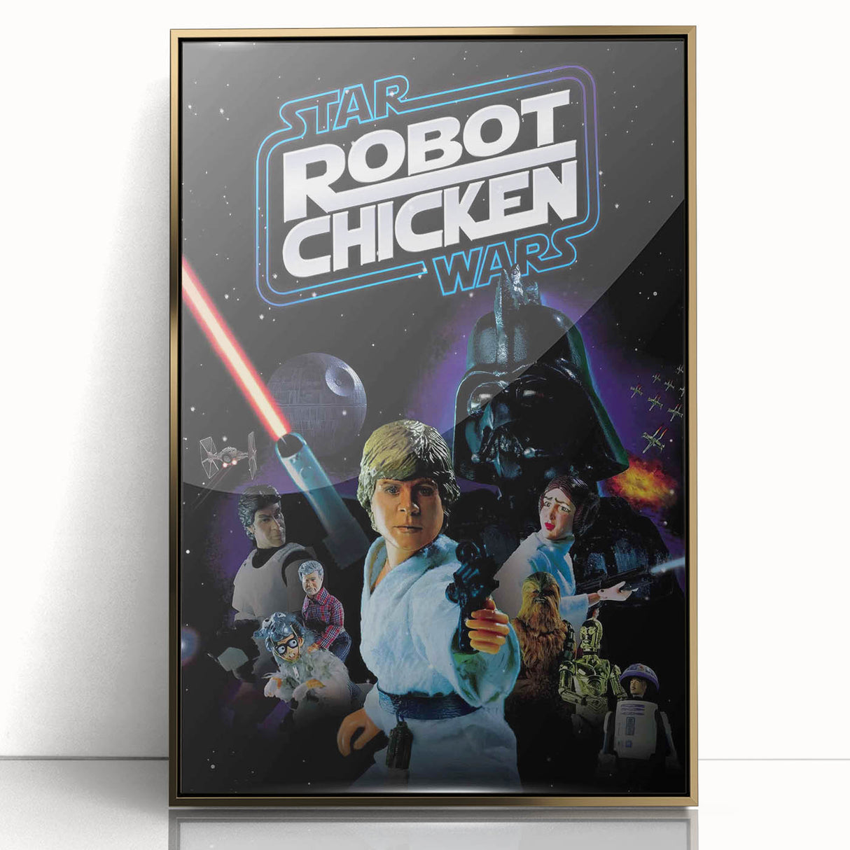 Classic 2000s Film Art - Robot Chicken Star Wars Poster