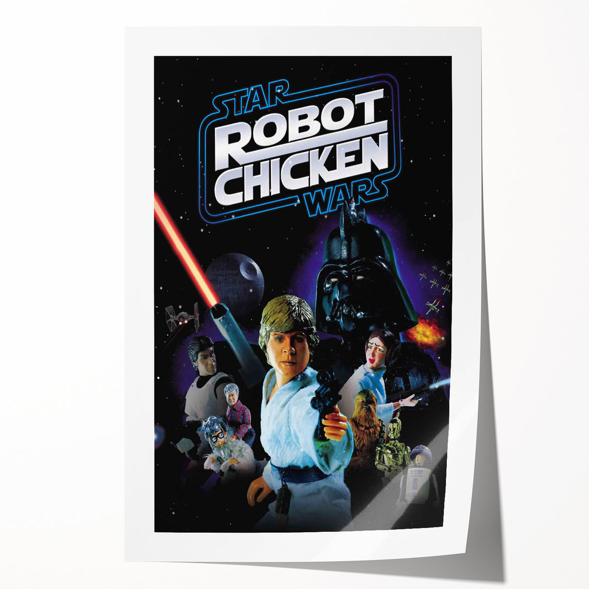 Classic 2000s Film Art - Robot Chicken Star Wars Poster