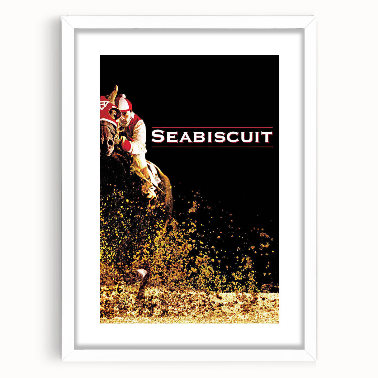 Iconic 2000s Movie Posters - Seabiscuit Vintage Racing Film Art