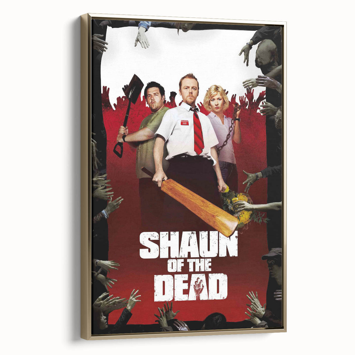 2000s Vintage Movie Posters - Shaun of the Dead Horror Comedy Art