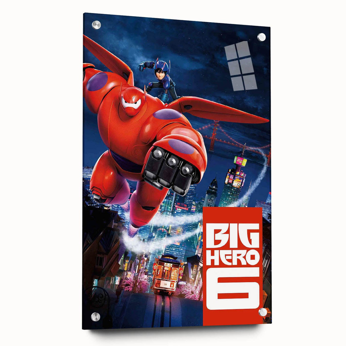 2010s Movie Poster Art - Big Hero 6 Retro Vintage Film Print
