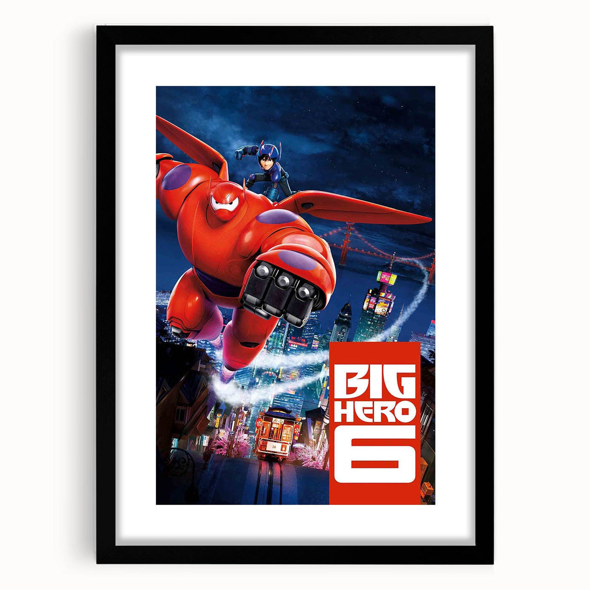 2010s Movie Poster Art - Big Hero 6 Retro Vintage Film Print