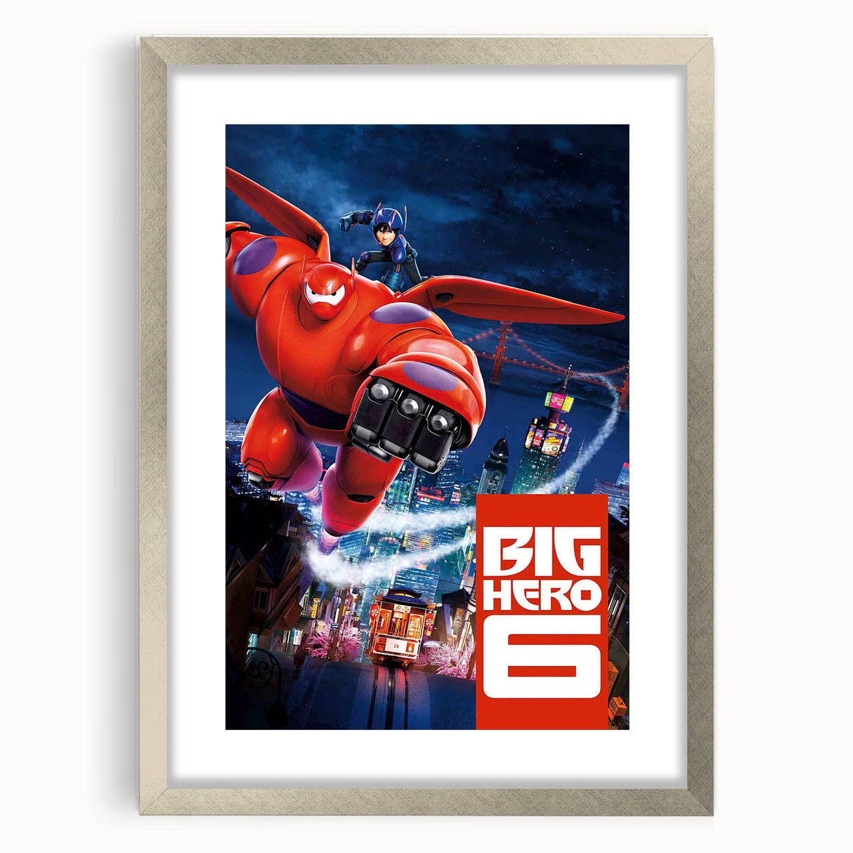 2010s Movie Poster Art - Big Hero 6 Retro Vintage Film Print