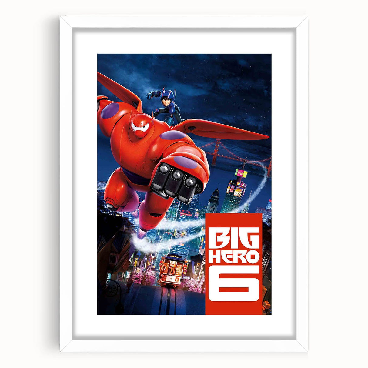 2010s Movie Poster Art - Big Hero 6 Retro Vintage Film Print