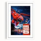 2010s Movie Poster Art - Big Hero 6 Retro Vintage Film Print