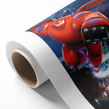 2010s Movie Poster Art - Big Hero 6 Retro Vintage Film Print