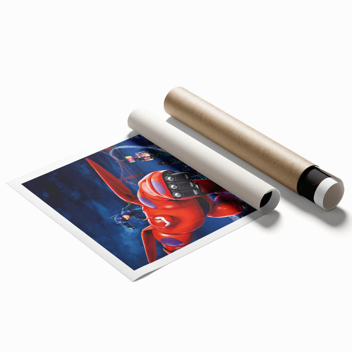 2010s Movie Poster Art - Big Hero 6 Retro Vintage Film Print