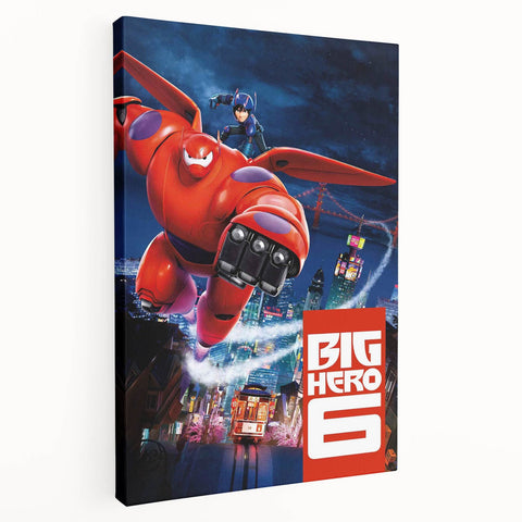 2010s Movie Poster Art - Big Hero 6 Retro Vintage Film Print