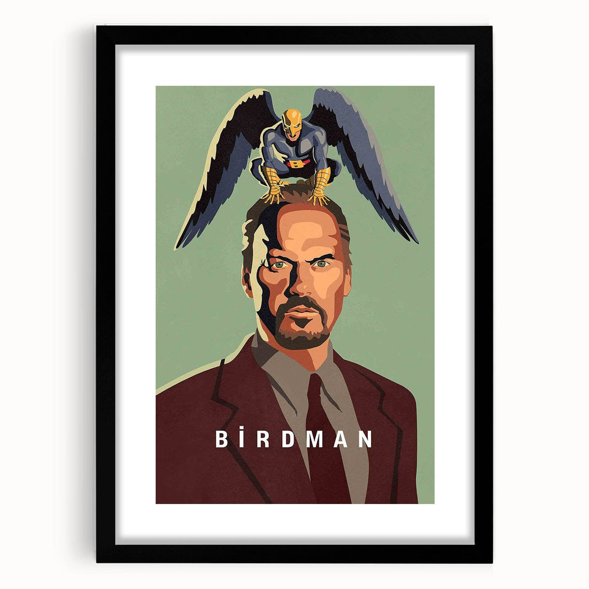 2010s Movie Poster Art - Birdman Retro Vintage Film Print