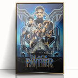 2010s Movie Poster Art - Black Panther Retro Vintage Film Print