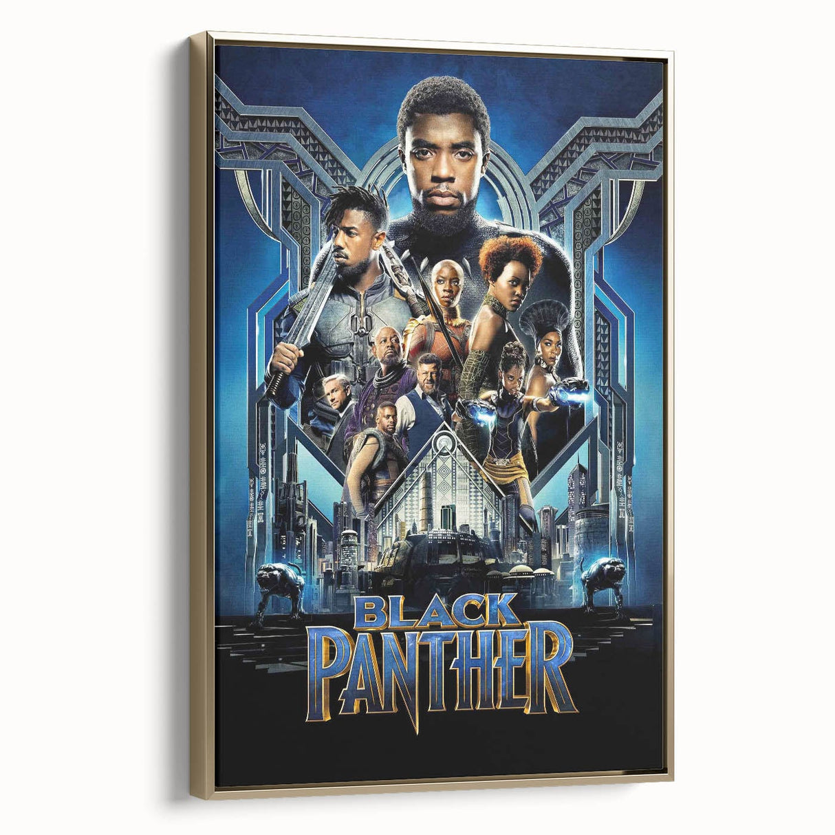 2010s Movie Poster Art - Black Panther Retro Vintage Film Print