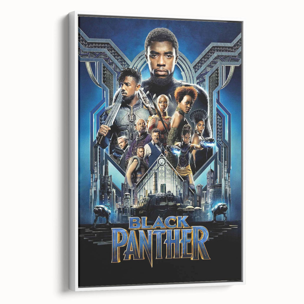 2010s Movie Poster Art - Black Panther Retro Vintage Film Print