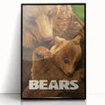 2010s Movie Poster Art – Vintage Bears Documentary Retro Wall Print