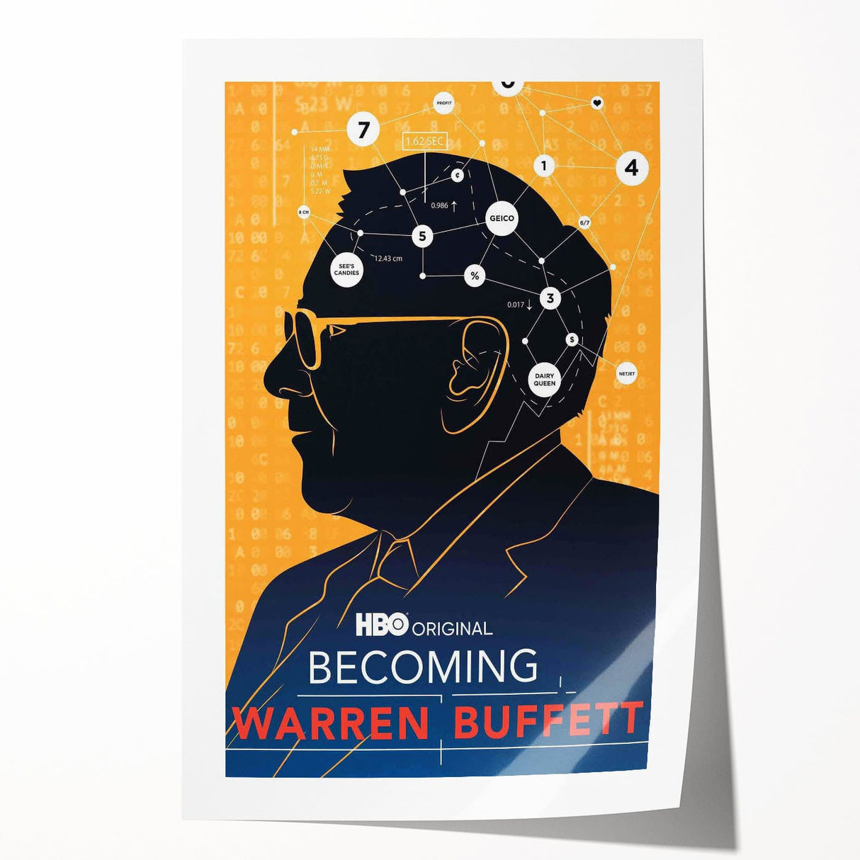 2010s Movie Poster Art – Vintage Becoming Warren Buffett Wall Print