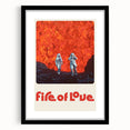 Fire of Love 2020s Vintage Movie Poster Retro Documentary Art