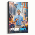 Free Guy 2020s Vintage Movie Poster Retro Action Comedy Art