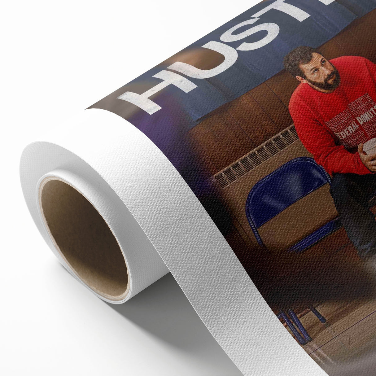 2020s Vintage Movie Poster – Hustle Retro Film Art Basketball Print