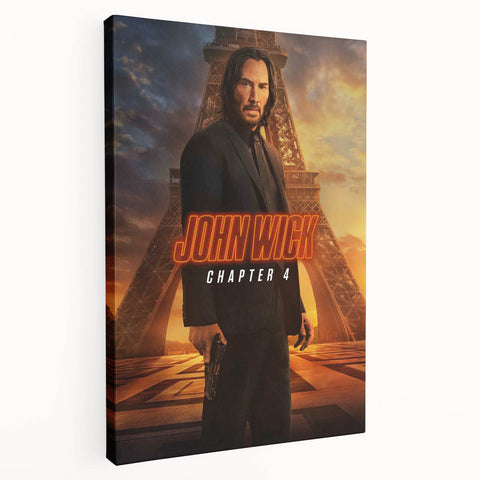 2020s Vintage Movie Poster – John Wick Chapter 4 Retro Film Print