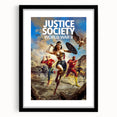 2020s Vintage Movie Poster – Justice Society WWII Retro Print