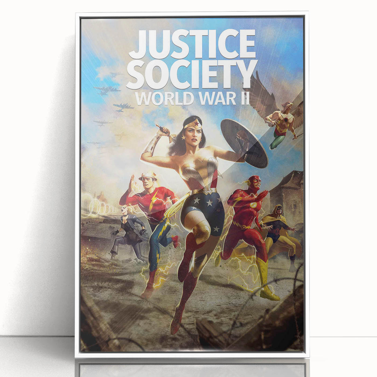 2020s Vintage Movie Poster – Justice Society WWII Retro Print