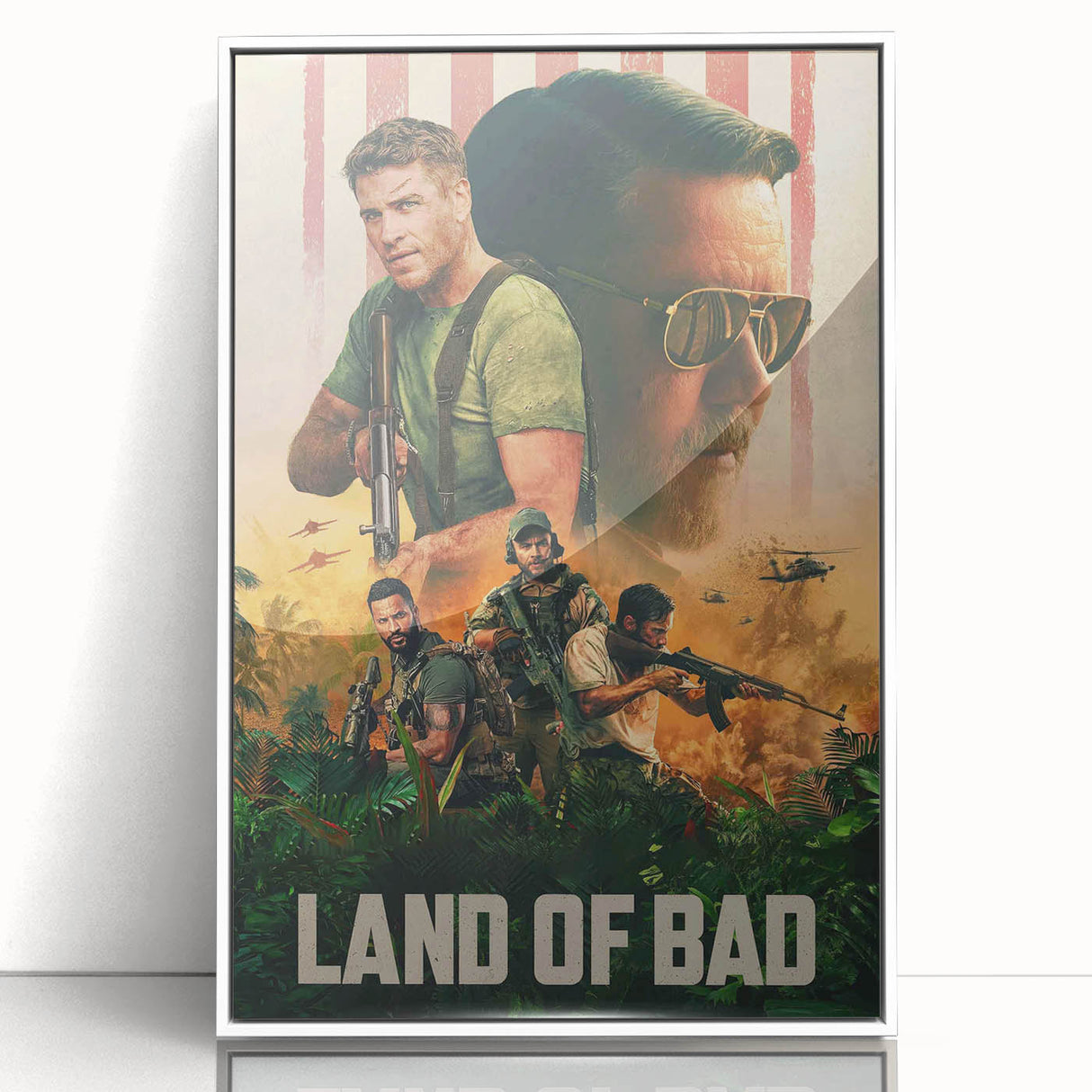 2020s Vintage Movie Poster – Land of Bad Retro Film Art Print