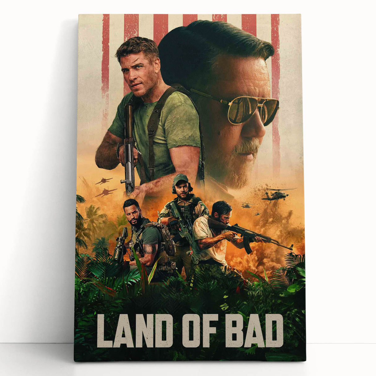 2020s Vintage Movie Poster – Land of Bad Retro Film Art Print