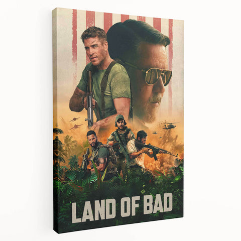 2020s Vintage Movie Poster – Land of Bad Retro Film Art Print