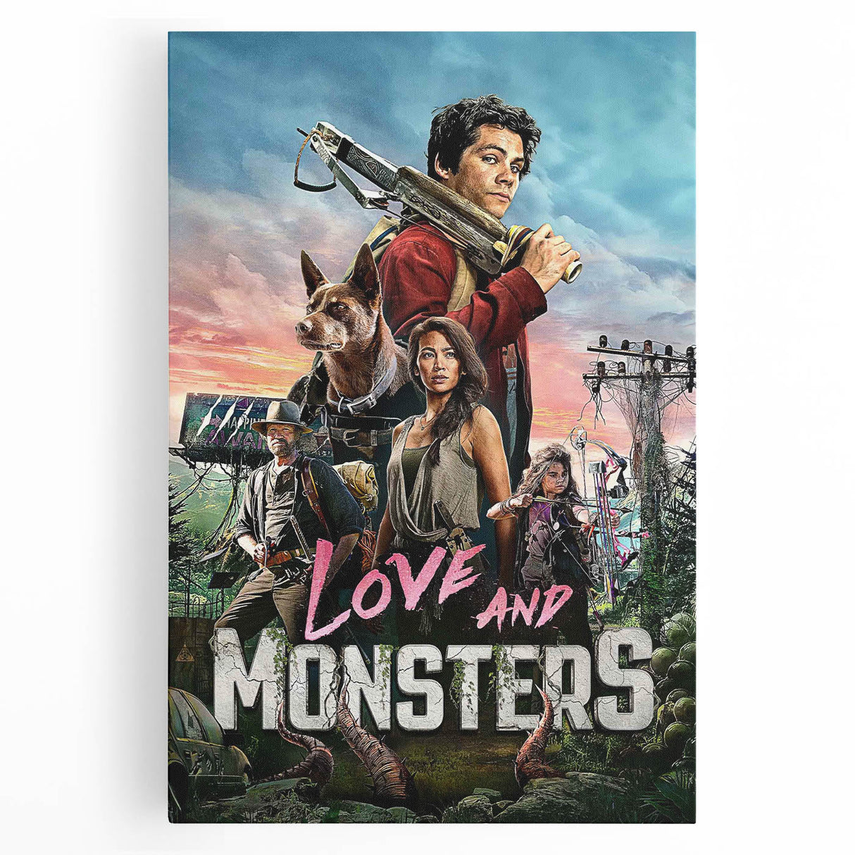 2020s Vintage Movie Poster – Love and Monsters Retro Film Art