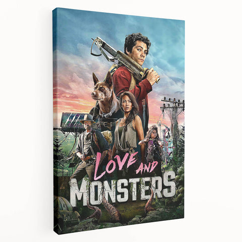 2020s Vintage Movie Poster – Love and Monsters Retro Film Art