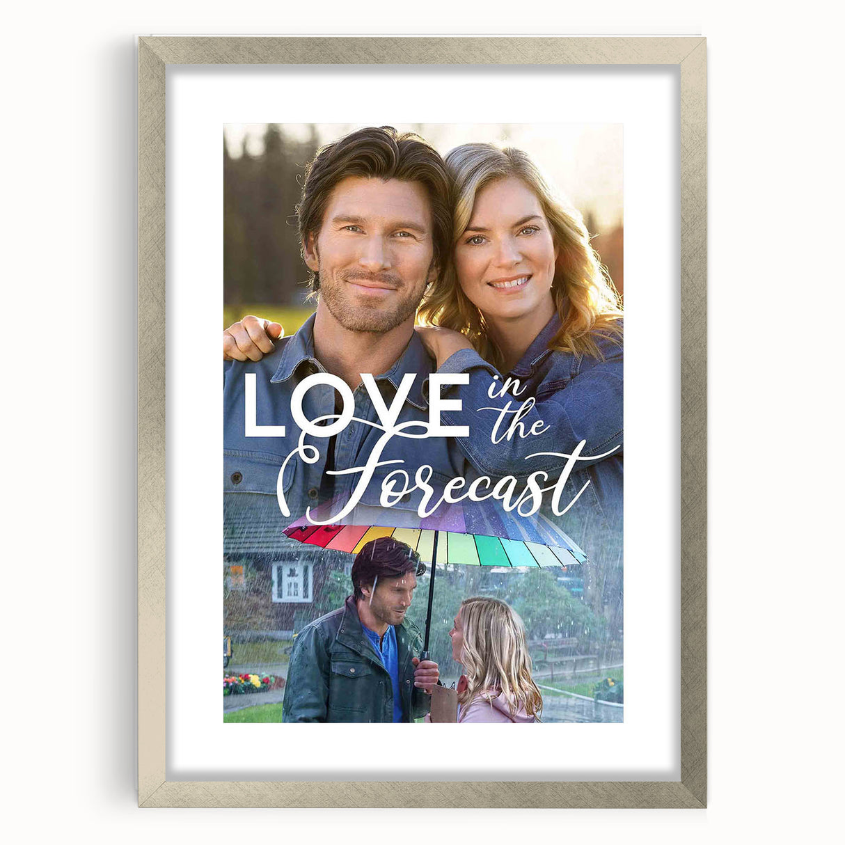 2020s Vintage Movie Poster – Love in the Forecast Retro Film Art