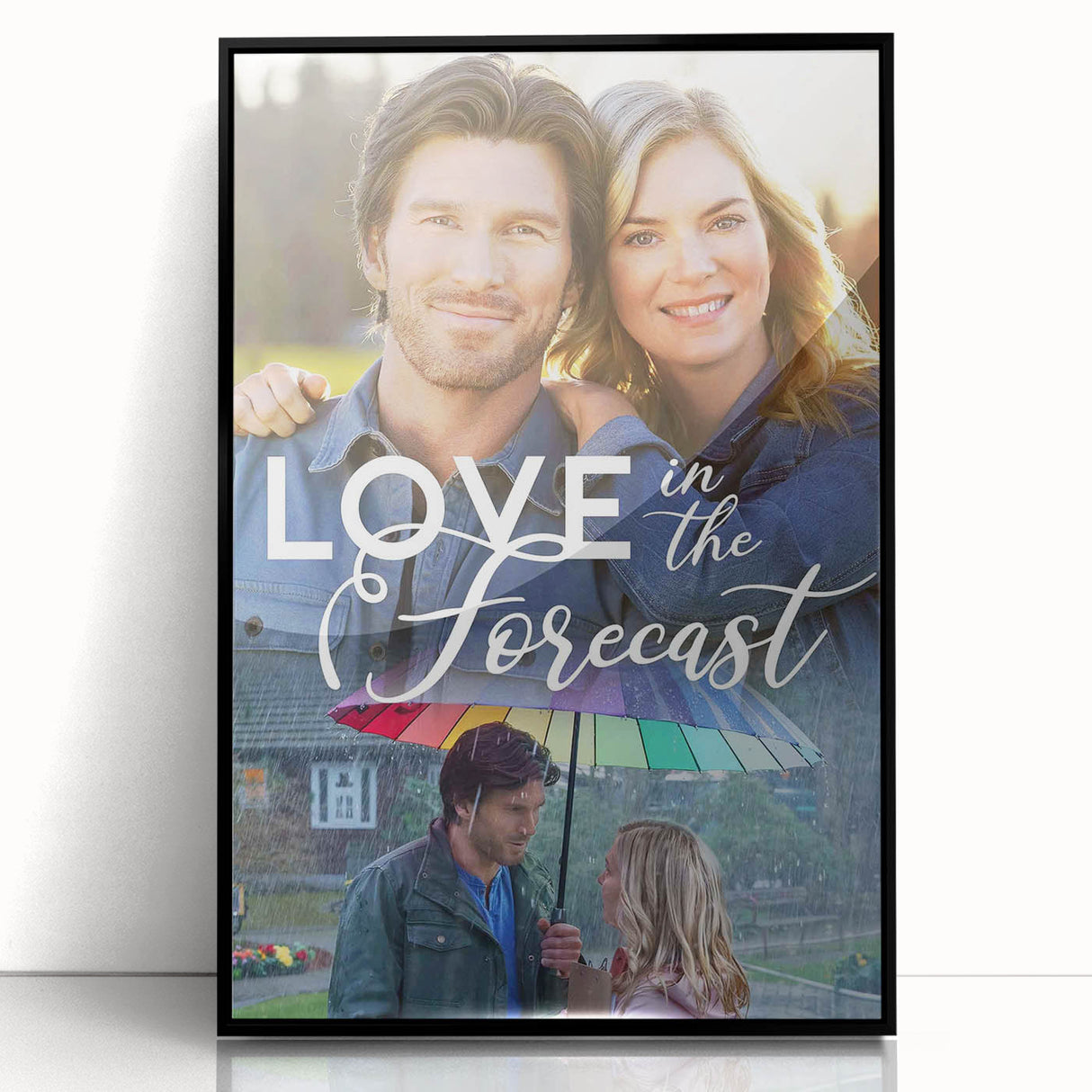 2020s Vintage Movie Poster – Love in the Forecast Retro Film Art