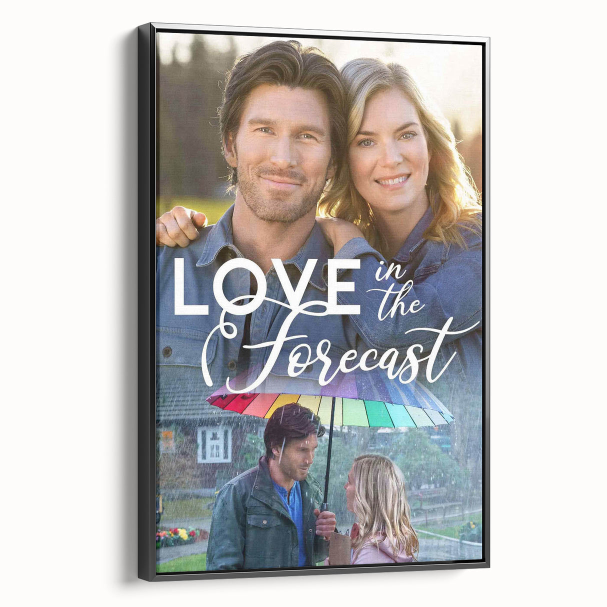 2020s Vintage Movie Poster – Love in the Forecast Retro Film Art