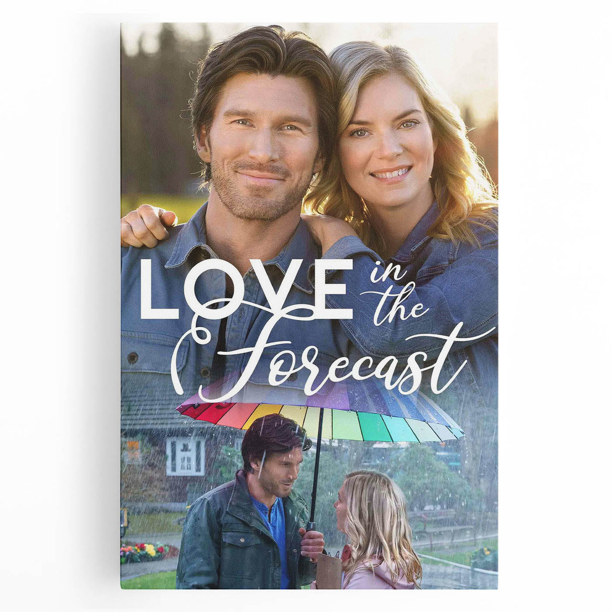 2020s Vintage Movie Poster – Love in the Forecast Retro Film Art