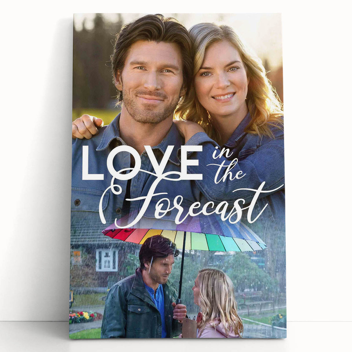 2020s Vintage Movie Poster – Love in the Forecast Retro Film Art