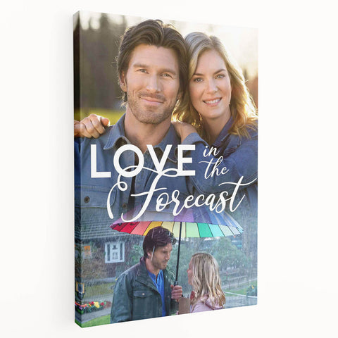 2020s Vintage Movie Poster – Love in the Forecast Retro Film Art
