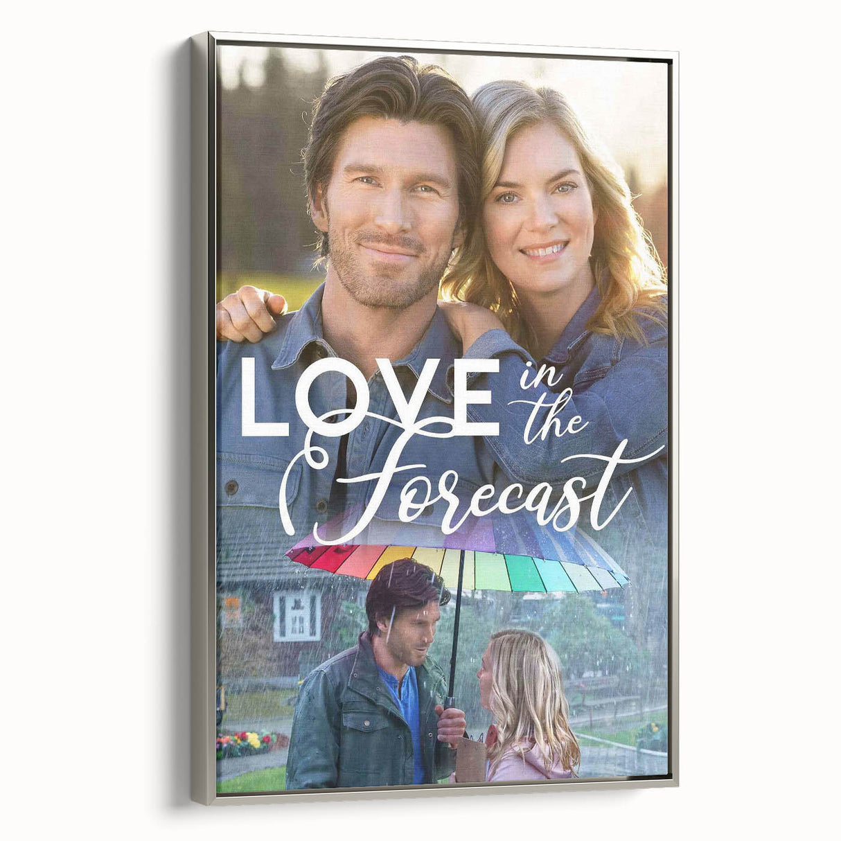 2020s Vintage Movie Poster – Love in the Forecast Retro Film Art