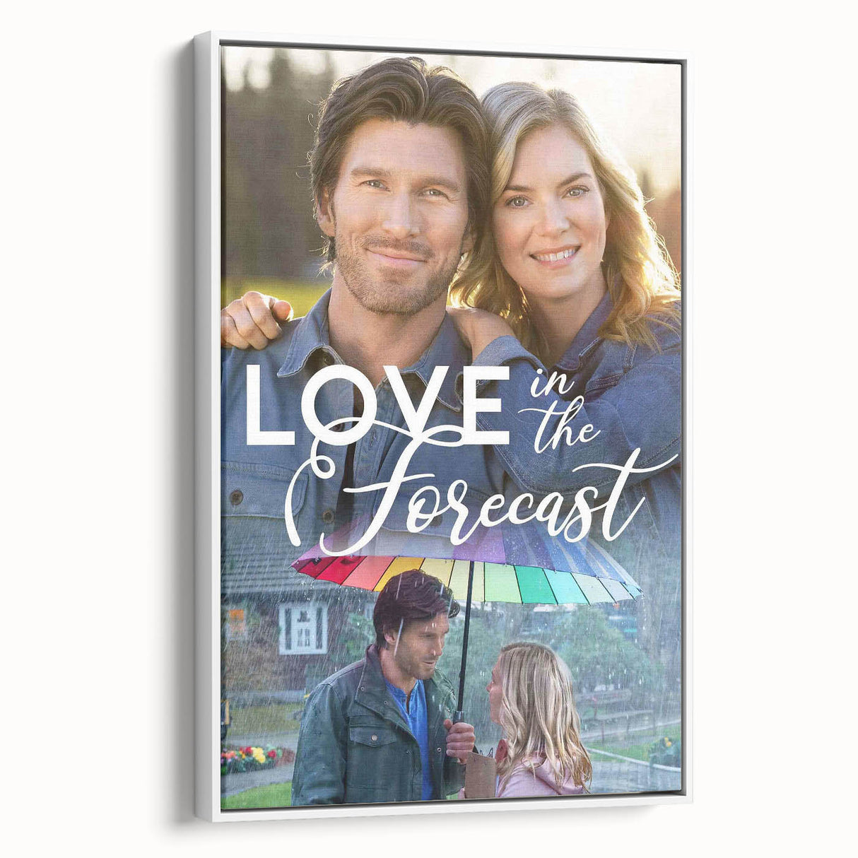 2020s Vintage Movie Poster – Love in the Forecast Retro Film Art