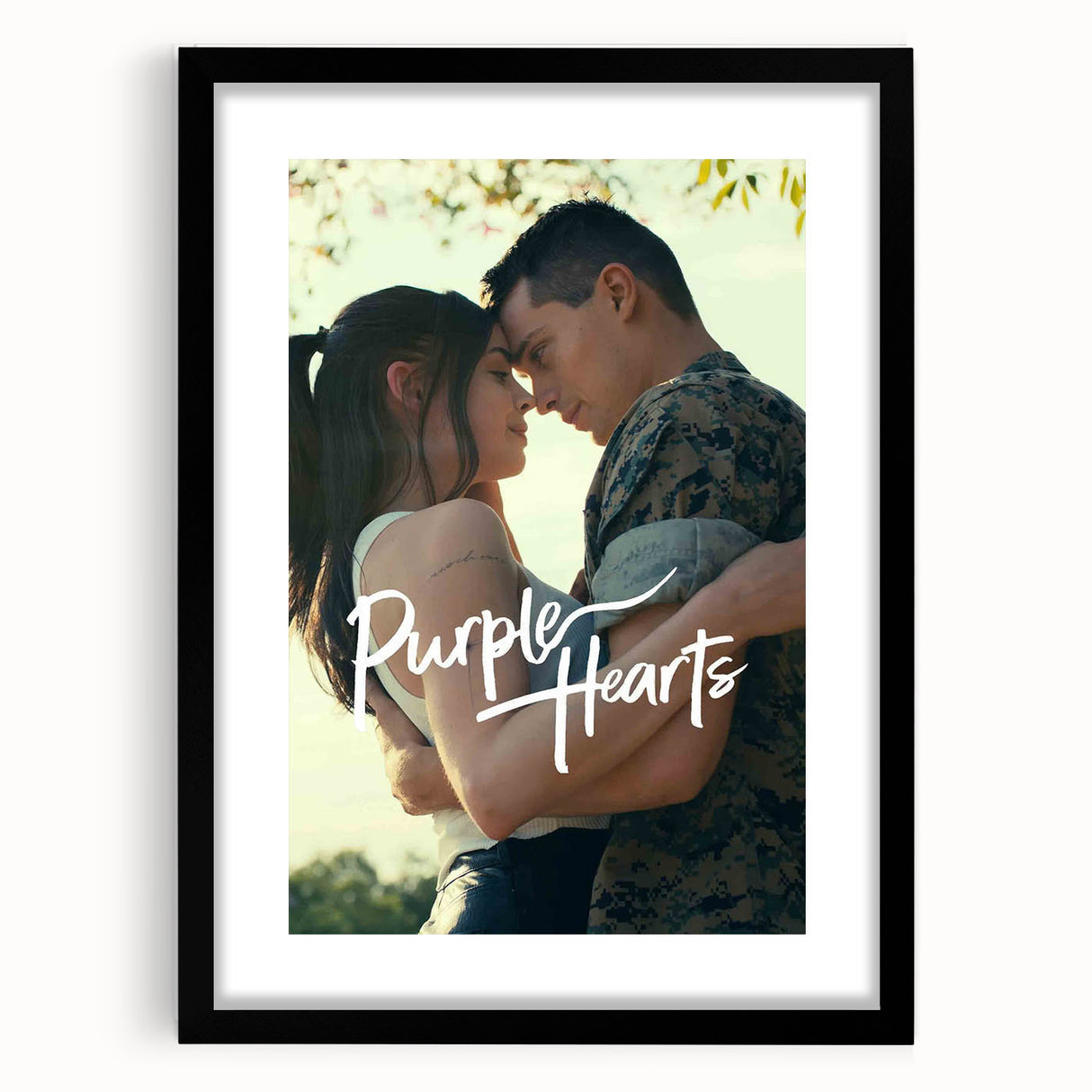 Purple Hearts 2020s Vintage Movie Poster – Romantic Wall Art Print