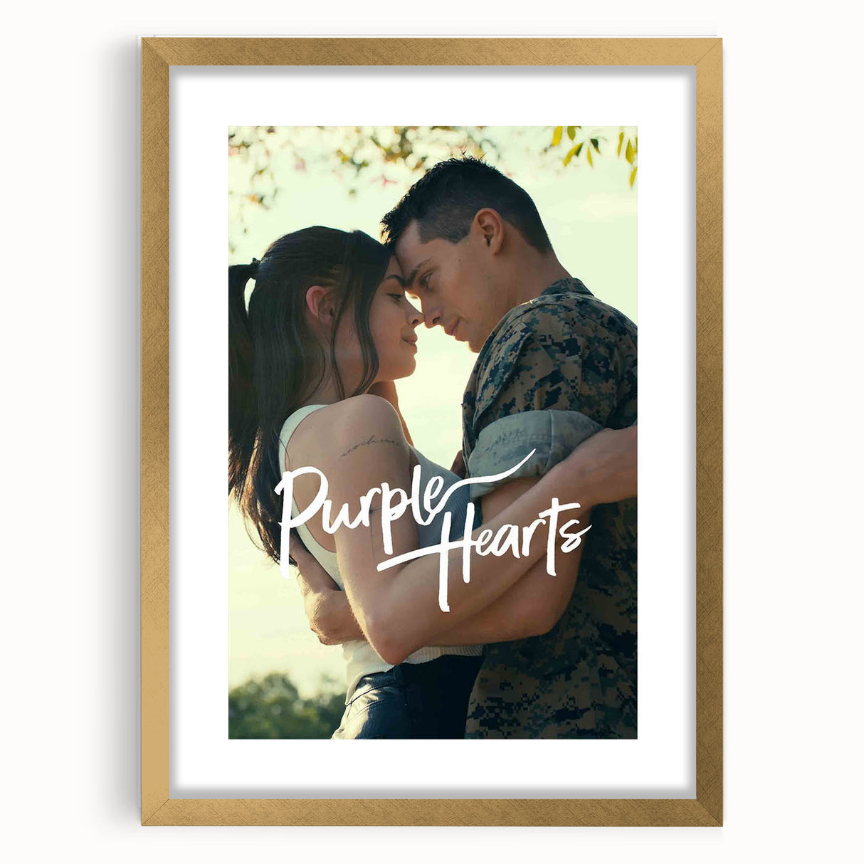 Purple Hearts 2020s Vintage Movie Poster – Romantic Wall Art Print